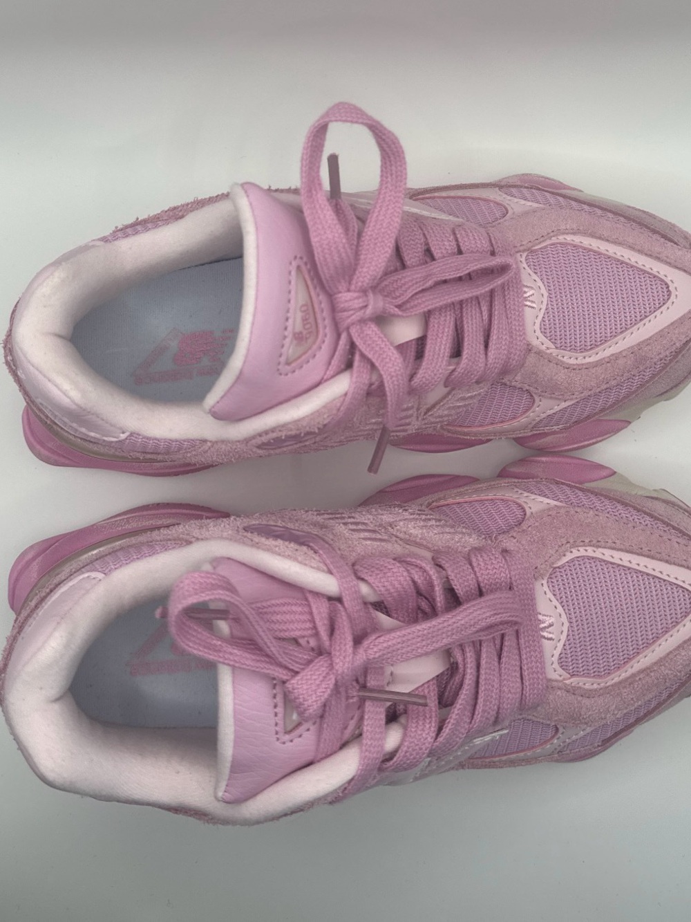 New Balance 9060 Women’s Pink Lace-Up Sneakers - Picture 2 of 5